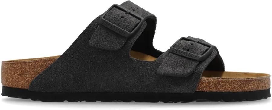 Birkenstock Arizona suède sandalen Grijs