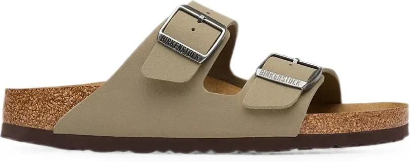 Birkenstock Arizona suède sandalen met gespsluiting Beige