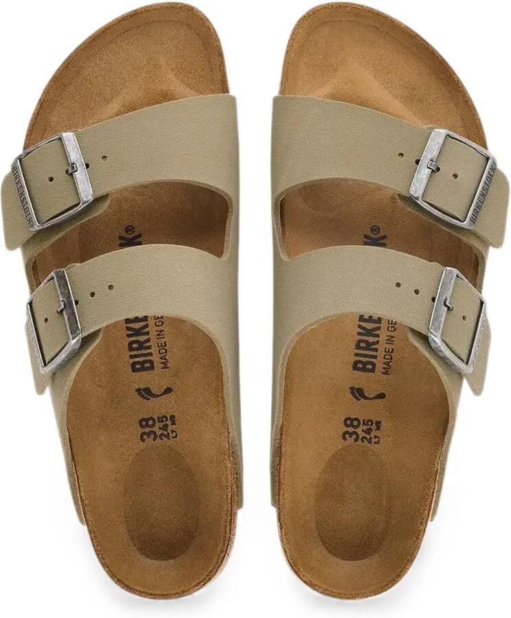 Birkenstock Arizona suède sandalen met gespsluiting Beige - Foto 2
