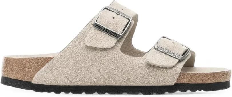 Birkenstock Arizona suède slippers Wit