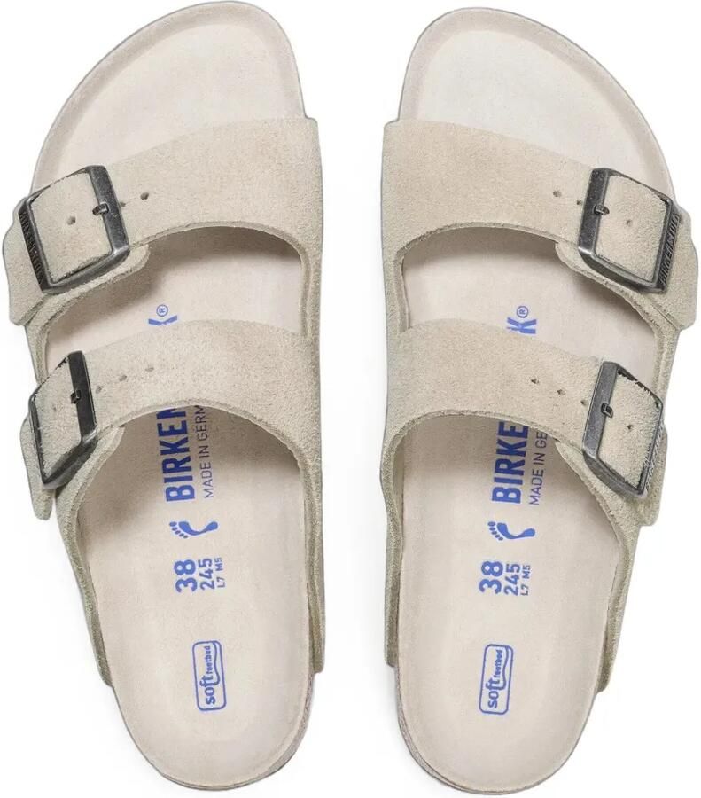 Birkenstock Arizona suède slippers Wit - Foto 2