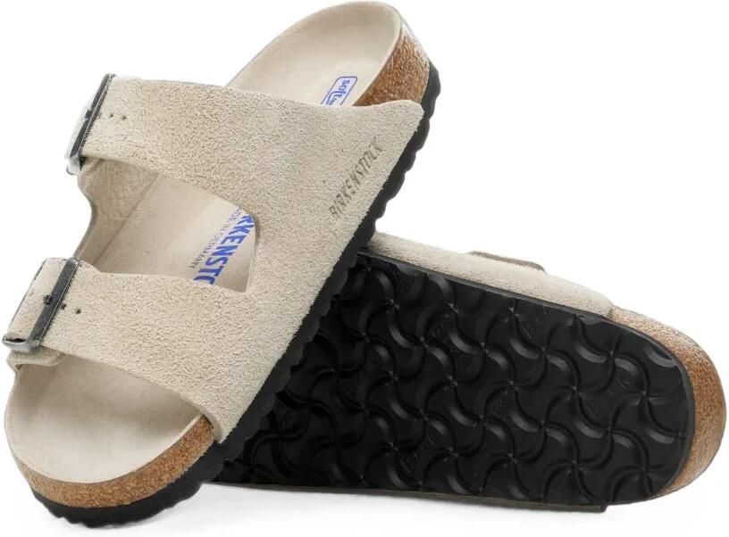 Birkenstock Arizona suède slippers Wit - Foto 3