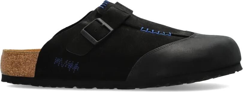Birkenstock Boston Adererror muiltjes met gespsluiting Zwart