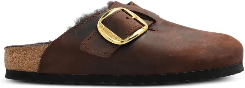 Birkenstock Boston Big Buckle shearling mules Bruin