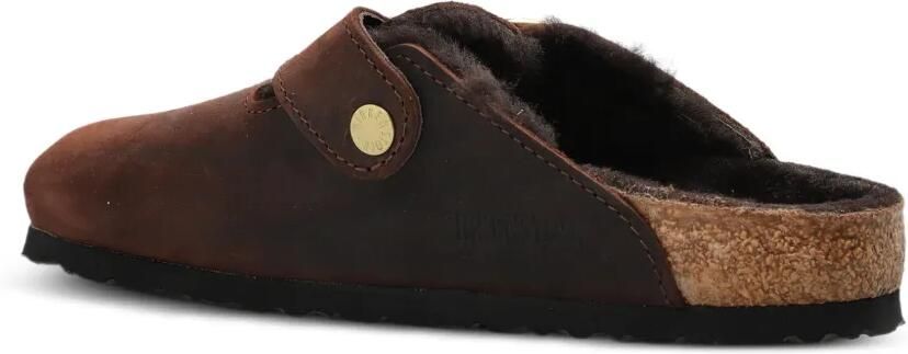 Birkenstock Boston Big Buckle shearling mules Bruin - Foto 5