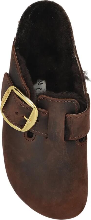 Birkenstock Boston Big Buckle shearling mules Bruin - Foto 3