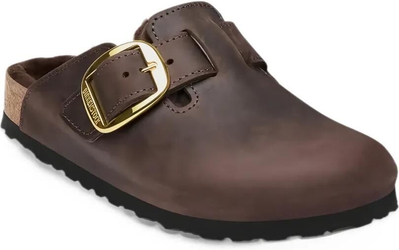 Birkenstock Boston big-buckle shearling mules Bruin - Foto 3
