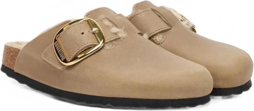 Birkenstock Boston Big buckle shearling shoes Beige - Foto 5