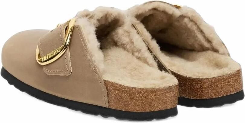 Birkenstock Boston Big buckle shearling shoes Beige - Foto 4
