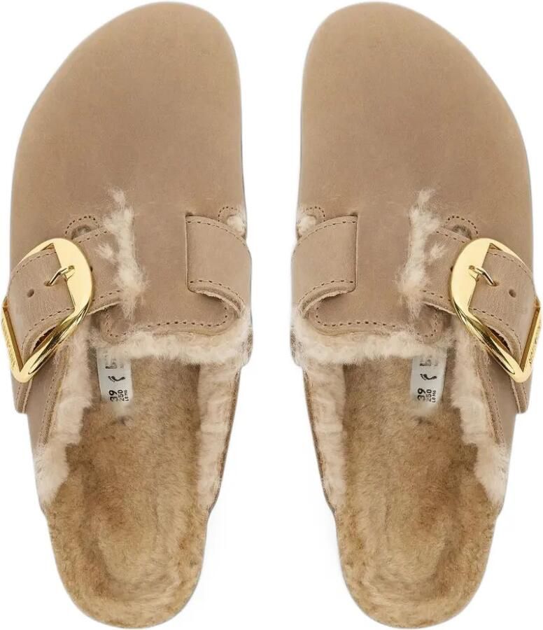 Birkenstock Boston Big buckle shearling shoes Beige - Foto 2