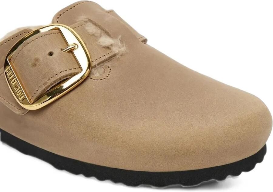 Birkenstock Boston Big buckle shearling shoes Beige - Foto 3
