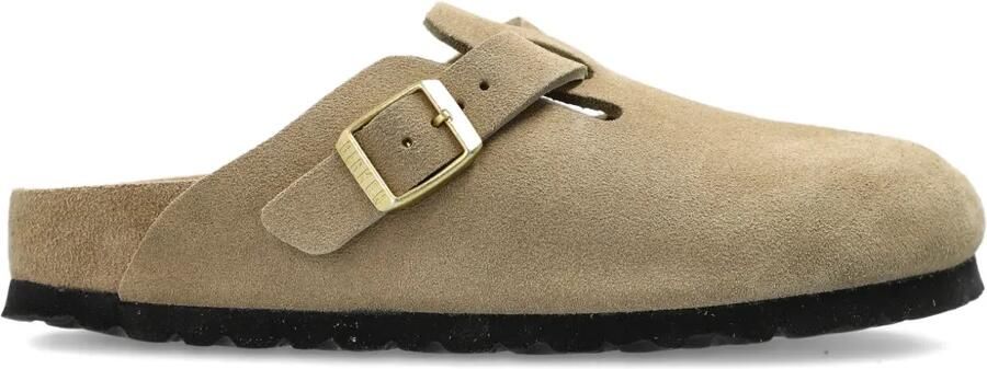 Birkenstock Boston BS suède muiltjes Beige