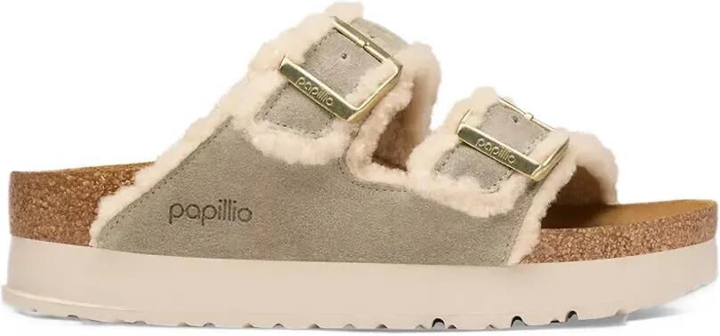 Birkenstock Boston chunky shearling sandals Beige