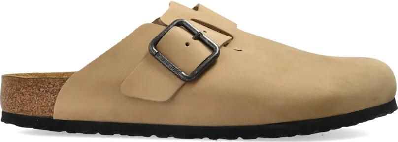 Birkenstock Boston Wire klompen met gesp Beige