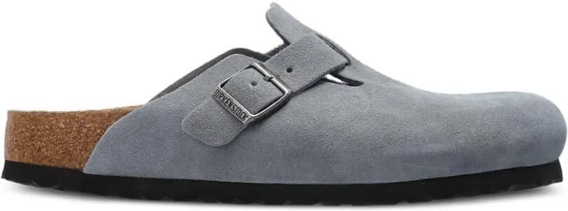 Birkenstock Boston klompen met gespbandje Blauw