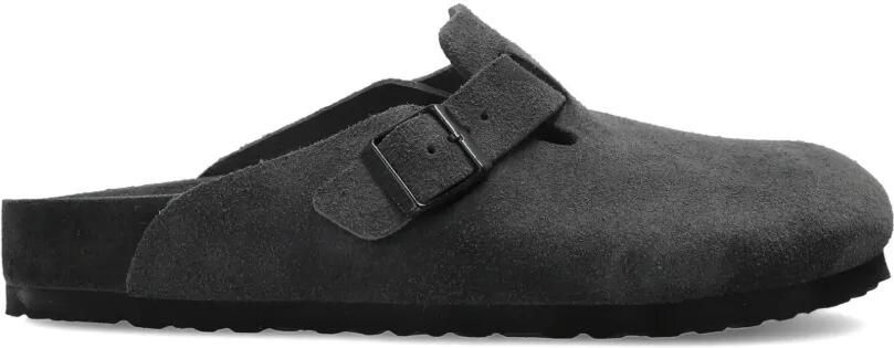 Birkenstock Boston klompen met gespbandje Grijs