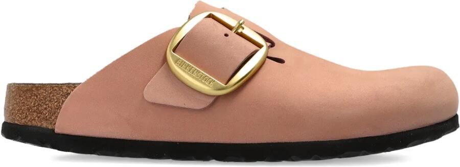Birkenstock Boston klompen met grote gesp Roze