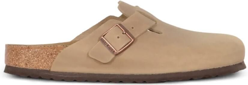 Birkenstock Boston klompen met voetbed Bruin