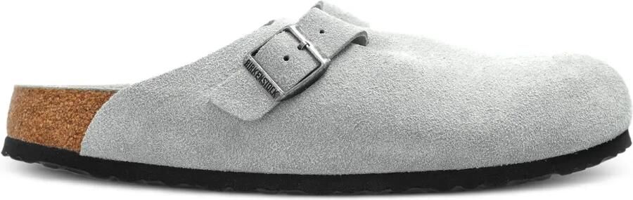 Birkenstock Boston klompen met voetbed Grijs