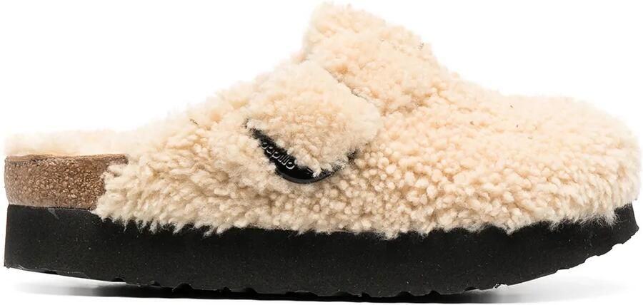 Birkenstock Boston lammy klompen Beige