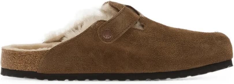 Birkenstock Boston lammy klompen Bruin