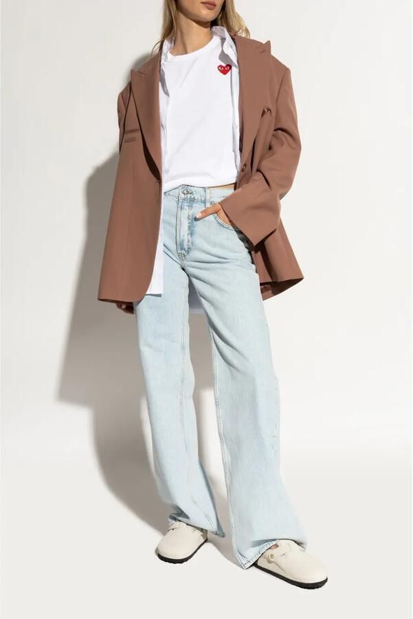 Birkenstock Boston lammy klompen Wit - Foto 3