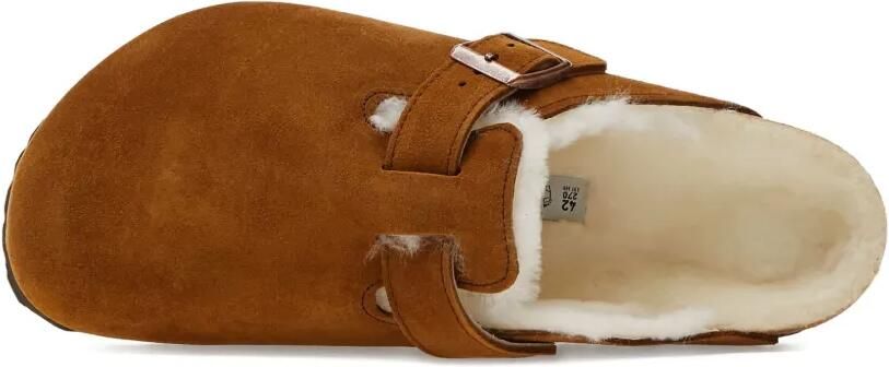 Birkenstock Boston lammy muiltjes met gesp Bruin - Foto 2