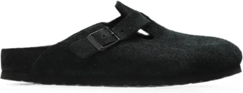 Birkenstock Boston leren klompen Zwart