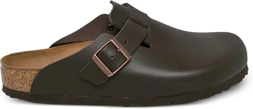Birkenstock Boston leren muiltjes Bruin