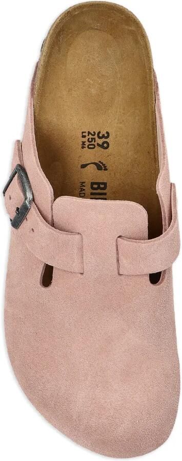 Birkenstock Boston leren muiltjes Roze - Foto 3