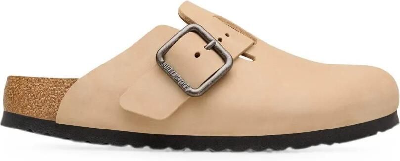 Birkenstock Boston loafers met gesp Beige