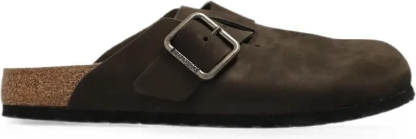 Birkenstock Boston muiltjes met gespsluiting Bruin