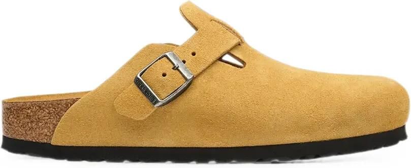 Birkenstock Boston muiltjes met gespsluiting Geel