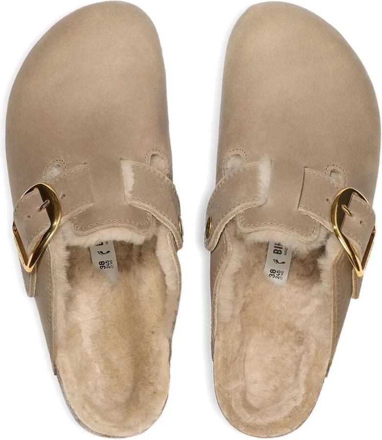 Birkenstock Boston muiltjes met grote gesp Beige - Foto 2