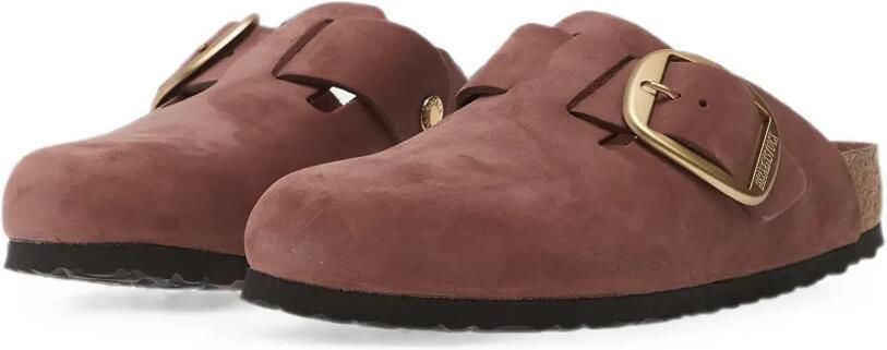 Birkenstock Boston muiltjes met grote gesp Roze