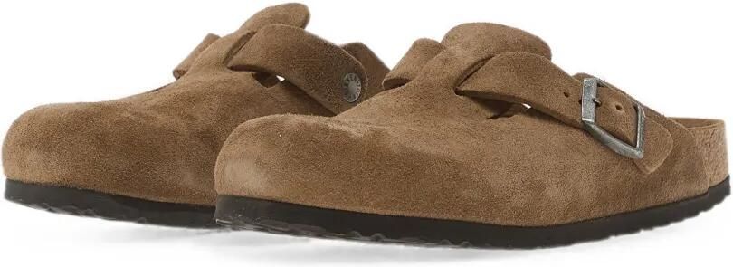 Birkenstock Boston platte instappers met gespsluiting Bruin - Foto 5