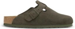 Birkenstock Boston platte instappers met gespsluiting Groen