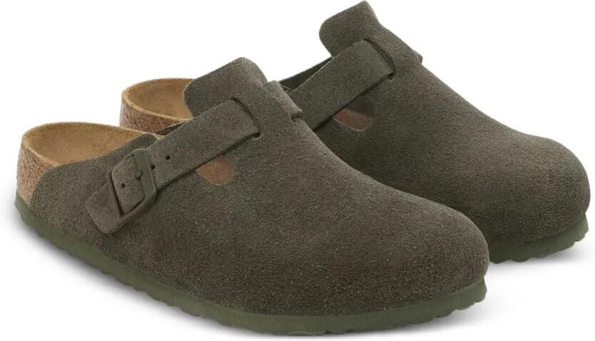 Birkenstock Boston platte instappers met gespsluiting Groen - Foto 3