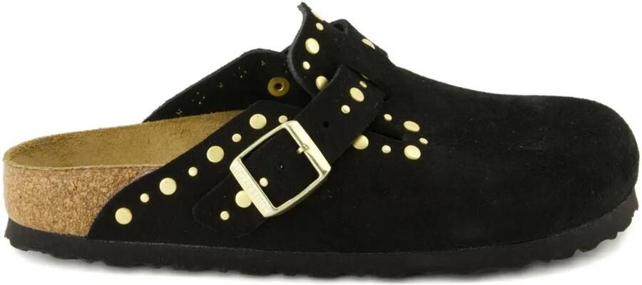 Birkenstock Boston Rivets klompen verfraaid met studs Zwart