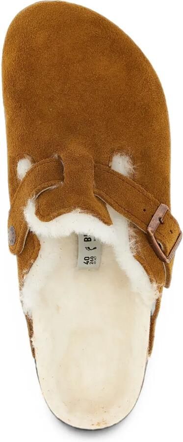 Birkenstock Boston sandalen met lammy voering Bruin - Foto 4