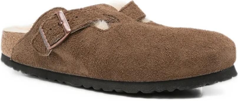Birkenstock Boston shearling-lined mules Bruin - Foto 4