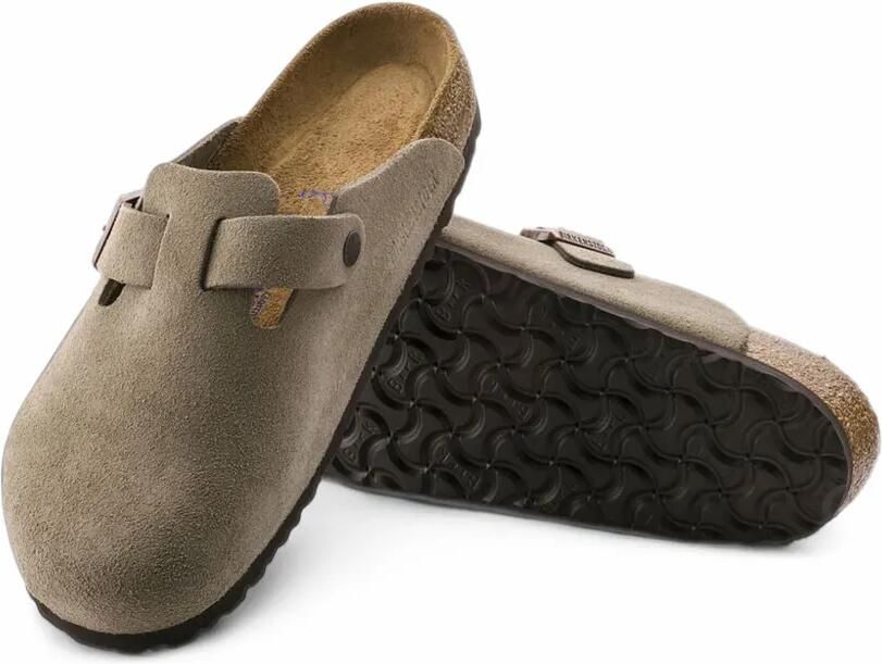 Birkenstock Boston soft-footbed suede-leather slippers Beige - Foto 3