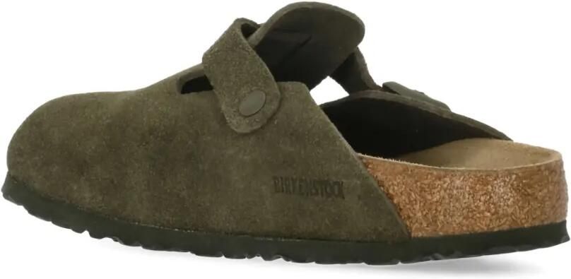 Birkenstock Boston suède muiltjes Groen - Foto 4