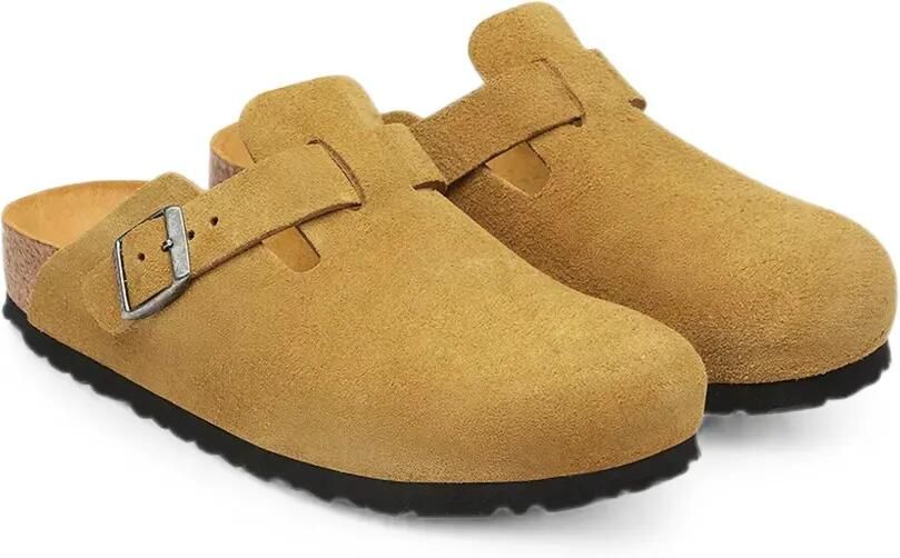 Birkenstock Boston suède muiltjes met gespsluiting Bruin - Foto 5