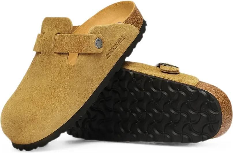 Birkenstock Boston suède muiltjes met gespsluiting Bruin - Foto 4