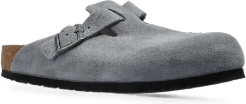 Birkenstock Boston suède muiltjes met gespsluiting Grijs - Foto 4