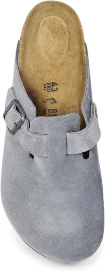 Birkenstock Boston suède muiltjes met gespsluiting Grijs - Foto 3