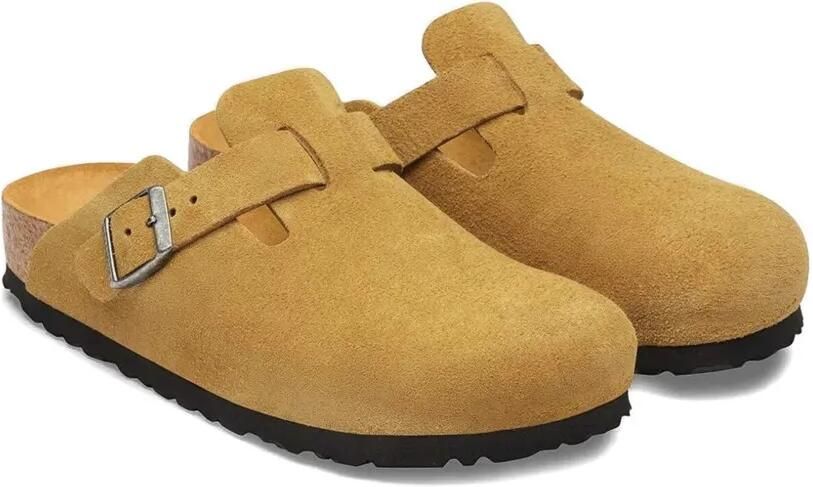 Birkenstock Boston suède sandalen Geel - Foto 5