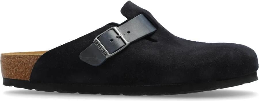 Birkenstock Boston suède slippers Blauw