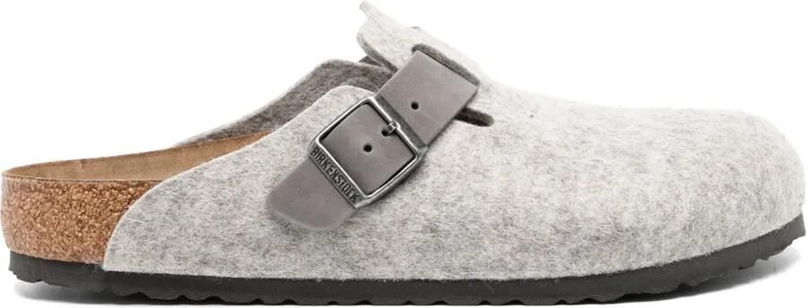 Birkenstock Boston suède slippers Grijs